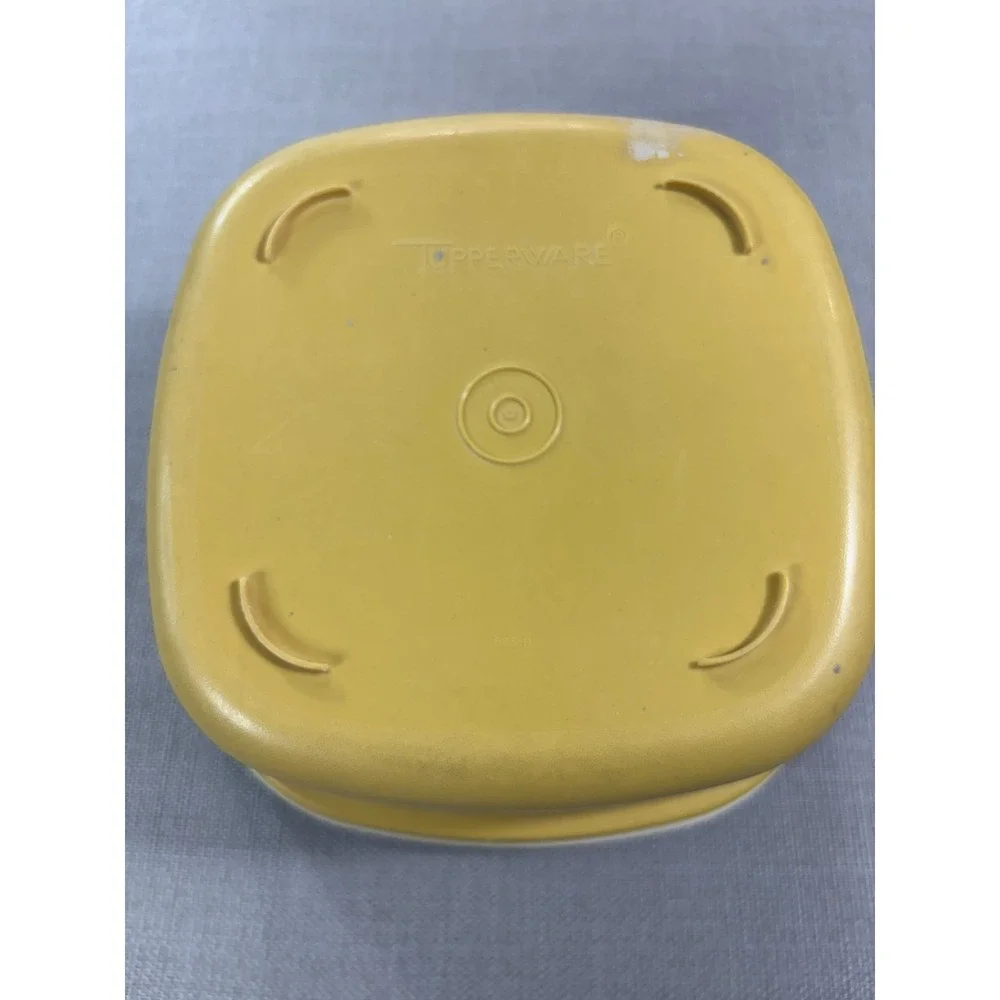 Vintage Tupperware Large Vegetable Steamer Cooker 3 Piece Mustard